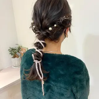ミディアム ヘアアレンジ mai 🎀 / ガーリーヘア ♡のヘアスタイル