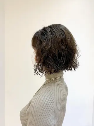 ミディアム パーマ 高橋 侑李のヘアスタイル