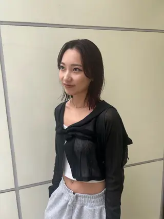 ミディアム カラー 名古屋栄/ブリーチ/ ボブ🧃木下桃嘉のヘアスタイル