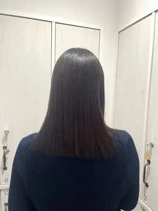 セミロング カラー ヘアアレンジ 🐰あみ【艶カラー/ 縮毛矯正】🫧のヘアスタイル