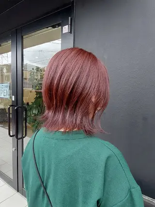 ミディアム カシスピンクカラー/ ヤマノのヘアスタイル