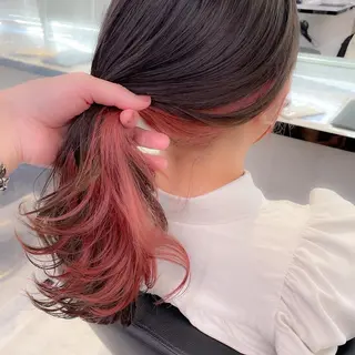 ロング カラー 【ﾐﾆﾓSALE】透 ける艶髪♡ストレートのヘアスタイル