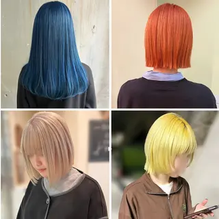 ミディアム カラー ヘアアレンジ 顔周りレイヤー カット❄️石川瑠青のヘアスタイル