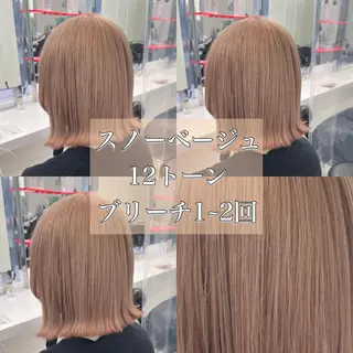 ミディアム カラー ヘアアレンジ トレンドモテカラー 🩷色落ちまで可愛くのヘアスタイル