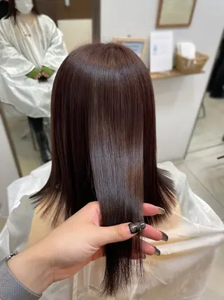 セミロング カラー SOYON なんば店所属・水島 真彩のヘアスタイル