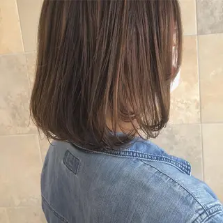 ミディアム カラー 田中 あかねのヘアスタイル