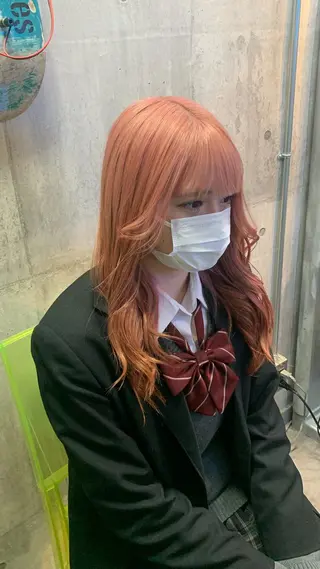 セミロング カラー ハイトーン/メンズ/ ウルフ特化   小松のヘアスタイル