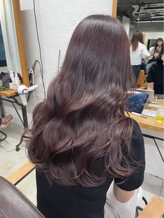 ロング カラー unico.所属・韓国ヘア/暖色カラー 新美多英のヘアスタイル