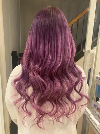 ロング カラー 🌈評価No.1🌈 艶髪カラー❌エクステのヘアスタイル