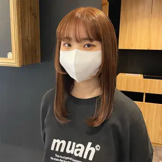 カラー 透明感カラー/ 縮毛矯正/ユイ☆彡のヘアスタイル