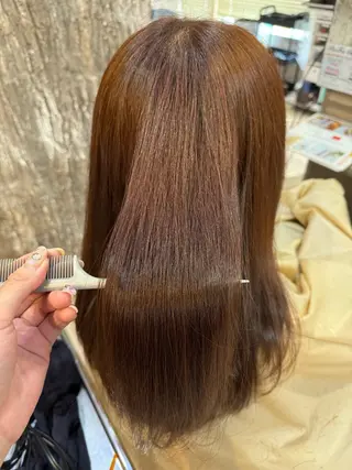 ロング 透明感カラー& メンズアイブロウ専門のヘアスタイル