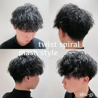 ミディアム ヒロ銀座 新橋銀座口店所属・メンズ専門理容師／ shugi🦔のヘアスタイル