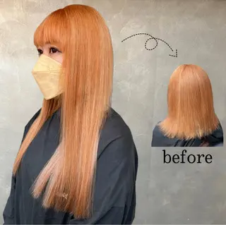 ロング CS made by SHACHU栄店所属・❤️‍🔥シールエク ＋カラー京❤️‍🔥のヘアスタイル