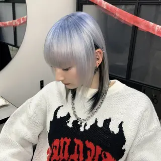 セミロング カラー Ren. 🦋デザインカラーのヘアスタイル