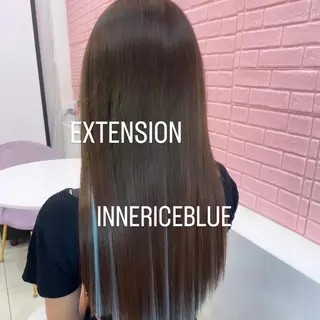 ロング カラー エクステ🩵ブリーチ 韓国ヘア🩵KAEのヘアスタイル