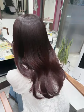 カラー momo🍑/顔周り カット/透明感カラーのヘアスタイル