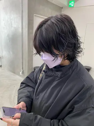 ミディアム カラー パーマ yiye 青山所属・無料カットモデル募集 🌱ひょうがのヘアスタイル