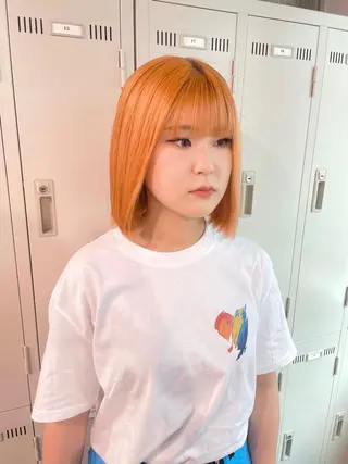 ショート カラー パーマ ヘアアレンジ メンズ キッズ ネイル マツエク・マツパ アイブロウ 透明感カラー・レイヤ ー🎀amika🎀のヘアスタイル