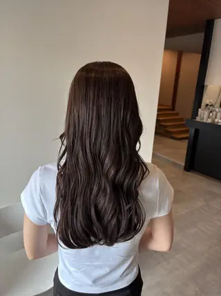 ロング カラー waku所属・豊橋/菜月/ブリーチ /艶カラーハイトーンのヘアスタイル