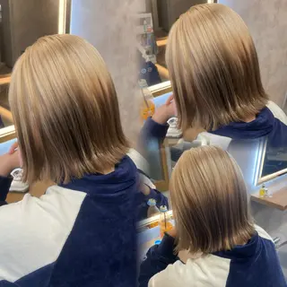 ミディアム カラー ヘアアレンジ 透明感カラー/推しカ ラー☁️JURAのヘアスタイル