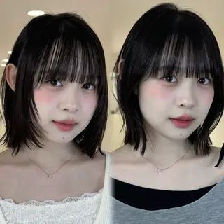 ショート Zina/タカト/ レイヤー×艶髪✨️のヘアスタイル