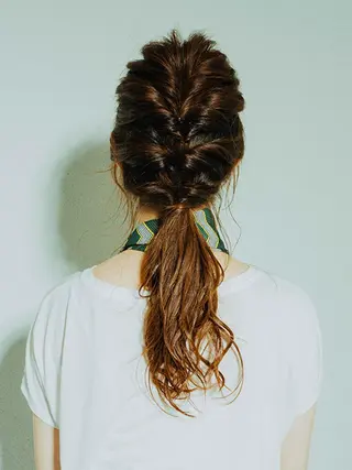 ロング ヘアアレンジ ✂︎✂︎レディースの メンズカット屋さんのヘアスタイル