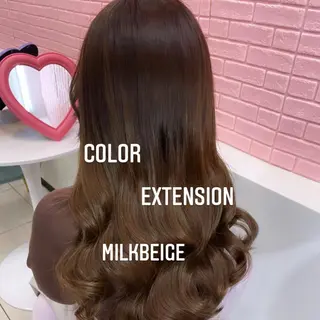 ロング カラー エクステ🩵ブリーチ 韓国ヘア🩵KAEのヘアスタイル