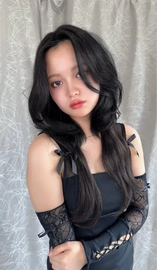 ロング 永田竜一/ 小顔くびれレイヤーのヘアスタイル