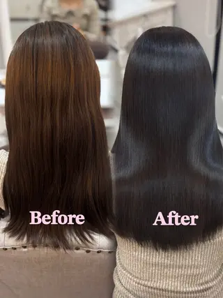 ロング サラ艶/縮毛矯正/ 髪質改善/ハルキ🦋のヘアスタイル