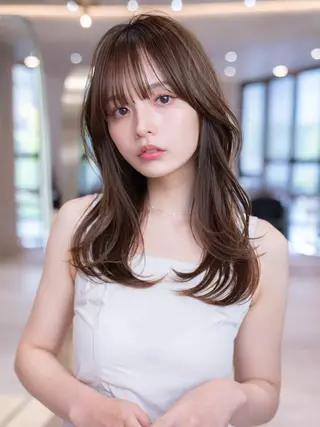 セミロング カラー 🉐レイヤー/塩見 弘樹🉐渋谷のヘアスタイル