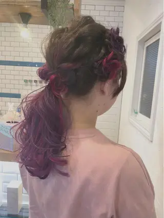 ロング カラー ヘアアレンジ ネイル 美容室 ソンリエのヘアスタイル
