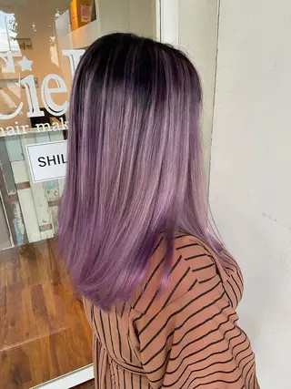 ロング カラー 髪質改善/ストレート /透明感/西川奈穂のヘアスタイル