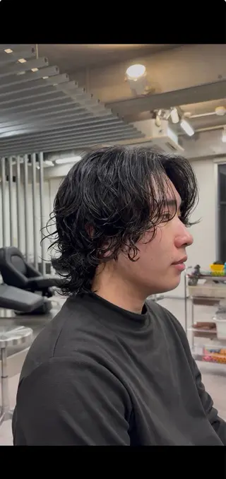 パーマ メンズ パーマ/カラー ブリーチ/廣田歩のヘアスタイル