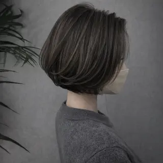 ミディアム カラー 遠藤 広美のヘアスタイル