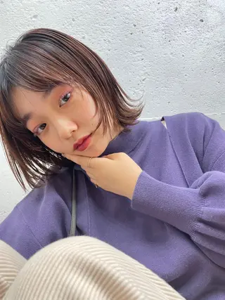ミディアム カラー Masena所属・💎韓国風レイヤー /ボブ💎Namiのヘアスタイル