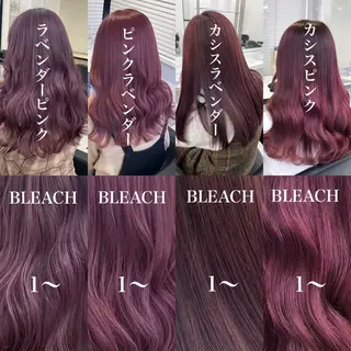 セミロング カラー ヘアアレンジ 🪞official FRUITS渋谷🩰のヘアスタイル