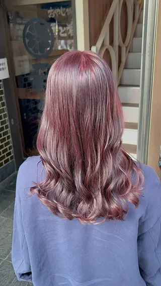 セミロング カラー 【韓国暗髪】 ×【暖色系】圭真のヘアスタイル