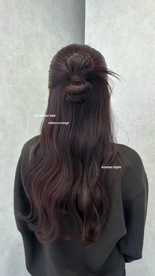 ヘアアレンジ v-lab studio所属・韓国レイヤーカット/ 艶カラー/ noaのヘアスタイル
