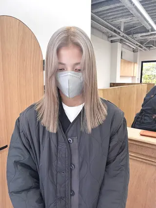 ミディアム カラー ヘアアレンジ esu西梅田所属・ena/ブリーチなし 透明感・レイヤー🎀のヘアスタイル