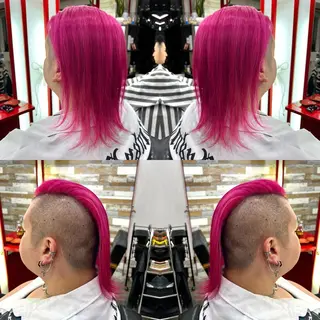 ミディアム カラー メンズ "PEPPU "所属・🌈推し色派手髪 ハイトーンShinのヘアスタイル