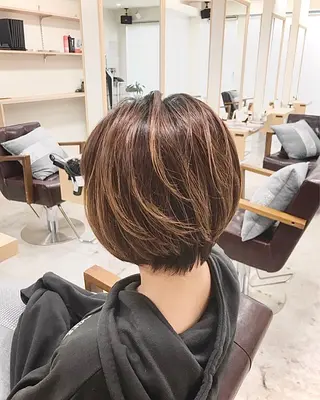ショート パーマ マンツーマン/透明感 foi hairのヘアスタイル