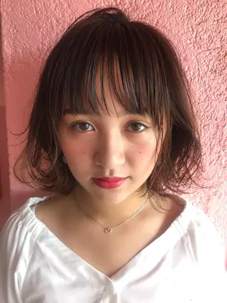 ミディアム カラー ヘアアレンジ clan所属・Satsuki ✂︎♡のヘアスタイル