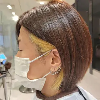 ショート 韓国風パーマ、白髪ぼ かし　マキノタカユキのヘアスタイル