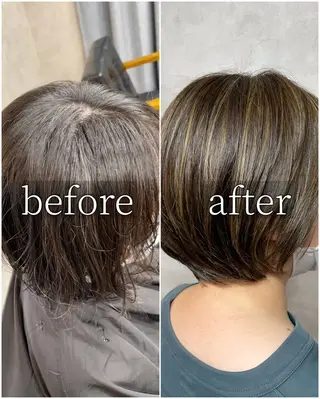 カラー 白髪ぼかし/美髪矯正 /宮崎陽平のヘアスタイル