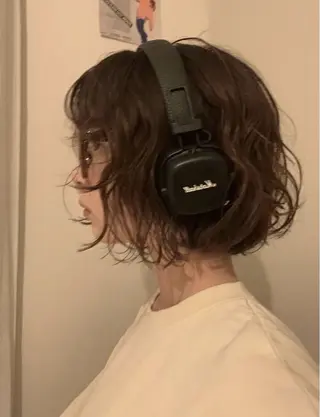 ショート パーマ カーリーパーマ/ 透明ｶﾗｰ/MIKUのヘアスタイル