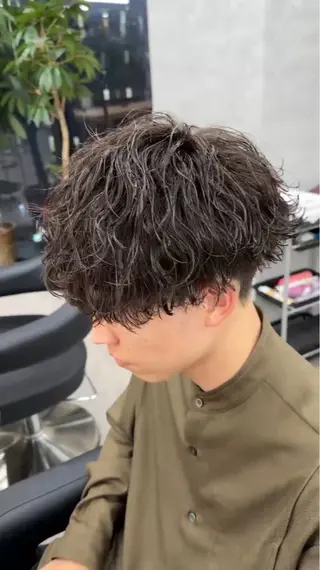 パーマ メンズ 韓国ベージュ🏹 YUTOのヘアスタイル