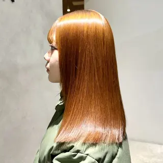 セミロング カラー パーマ ヘアアレンジ salowin新宿East3階所属・艶美髪/髪質改善 /縮毛矯正/木元渓太のヘアスタイル