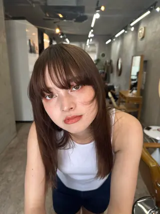 ミディアム カラー レイヤーカット💫 ／HARUKA🎀のヘアスタイル