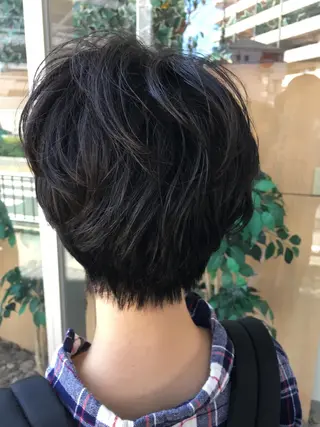 ショート パーマ Agu  hair rupia 金沢店所属・金沢美容室/ 艶髪/夜営業/JINのヘアスタイル