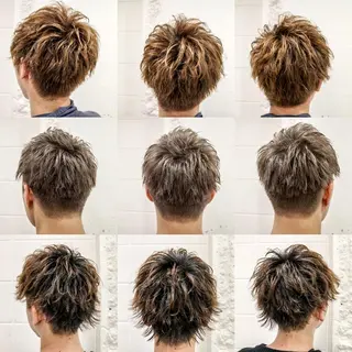 ショート カラー パーマ メンズ 居心地の良さ◎ 明るいお店です◎のヘアスタイル